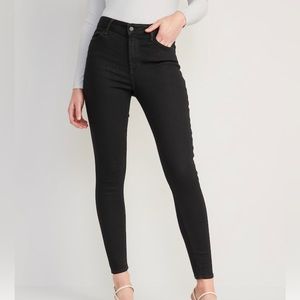 Old Navy High-Waisted WOW Black Skinny Jeans Size 6 TALL NWT